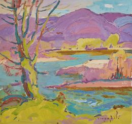 Gemälde, River in spring, Alexander Shandor