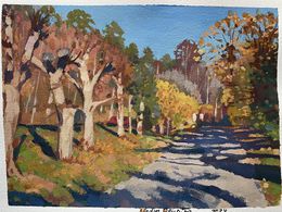 Gemälde, Shadows of the old alley, Nadezda Stupina