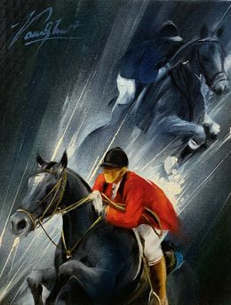 Gemälde, Equitation, Raymond Poulet