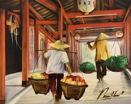 Gemälde, Pont de Hoi An, Raymond Poulet