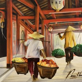 Peinture, Pont de Hoi An, Raymond Poulet
