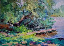 Painting, A fallen poplar, Boris Serdyuk