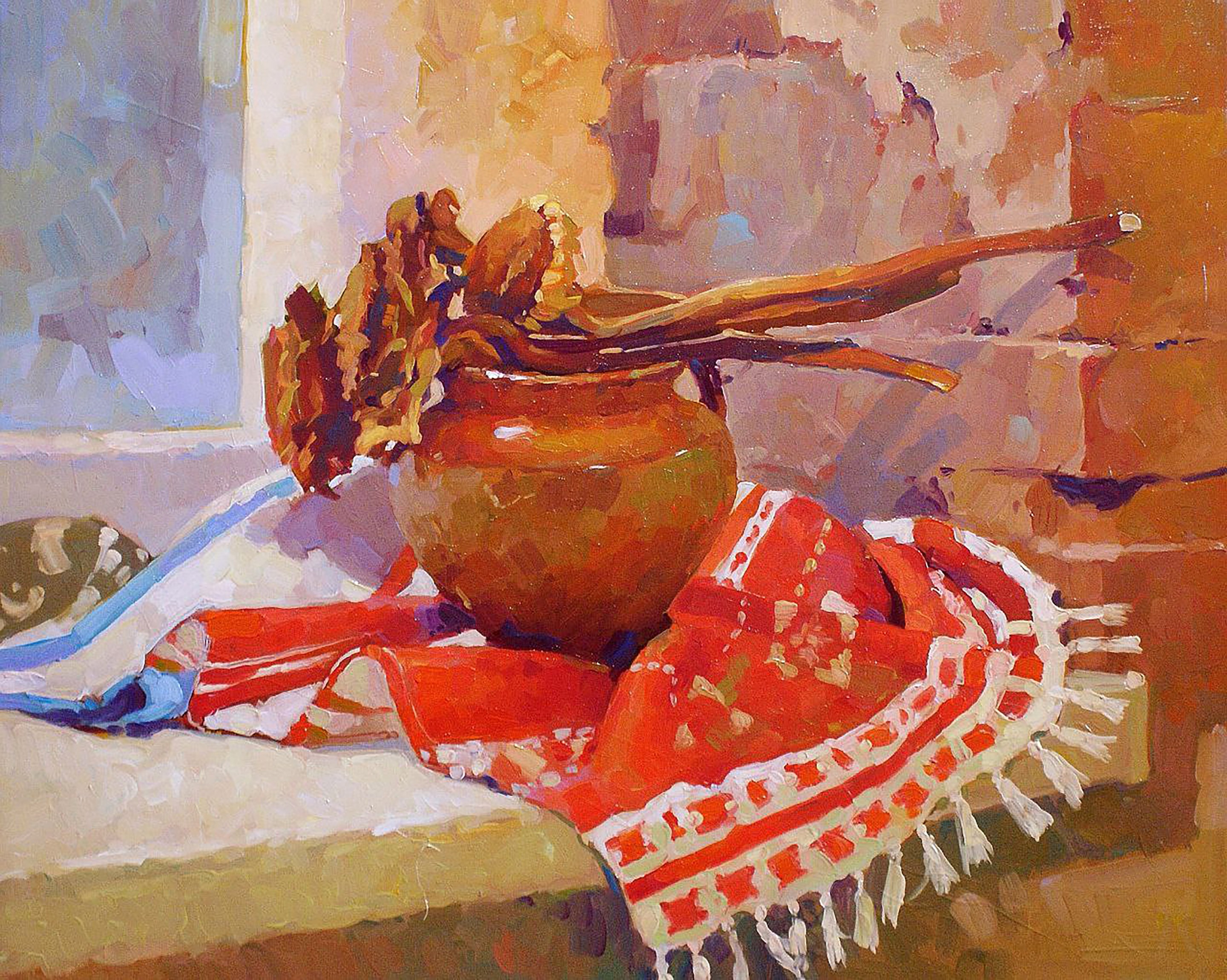 Yaroshevich Anastasia, Still life with dry sunflowers Yaroshevich Anastasia, Still life with dry sunflowers