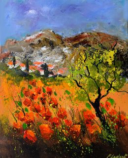 Painting, Poppies in Provence, Pol Ledent