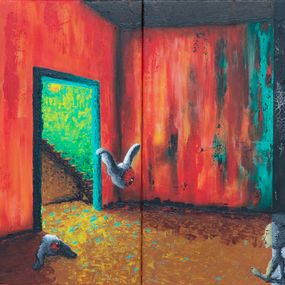 Gemälde, Between two worlds, Salma Mbarek