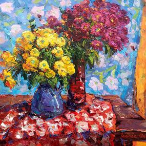 Gemälde, Chrysanthemum flowers, Oksana Ivanyuk