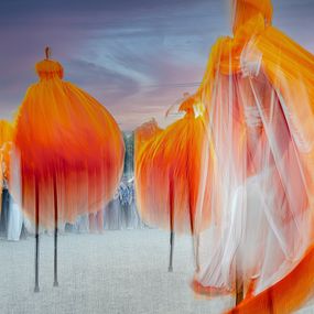 Painting, 07 - Dancing stilt walkers / Potsdam 2, Sabine Winnemuth