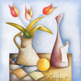 Gemälde, Tulips and Lemon, Sargis Zaqaryan