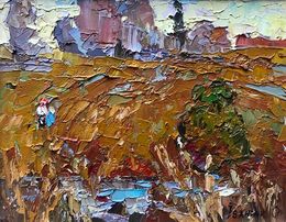 Painting, Near the pond, Oksana Ivanyuk