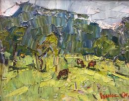 Peinture, In the field in the meadows, Ivanyuk Oleksiy