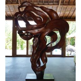 Sculpture, Rosewood scupture to be in the center of a room, because fascinating at 360°, Jean-Yves Sevestre