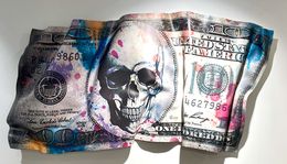 Sculpture, Dollar skull, Ghost Art