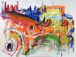 Painting, Two Cars, Nicole Leidenfrost