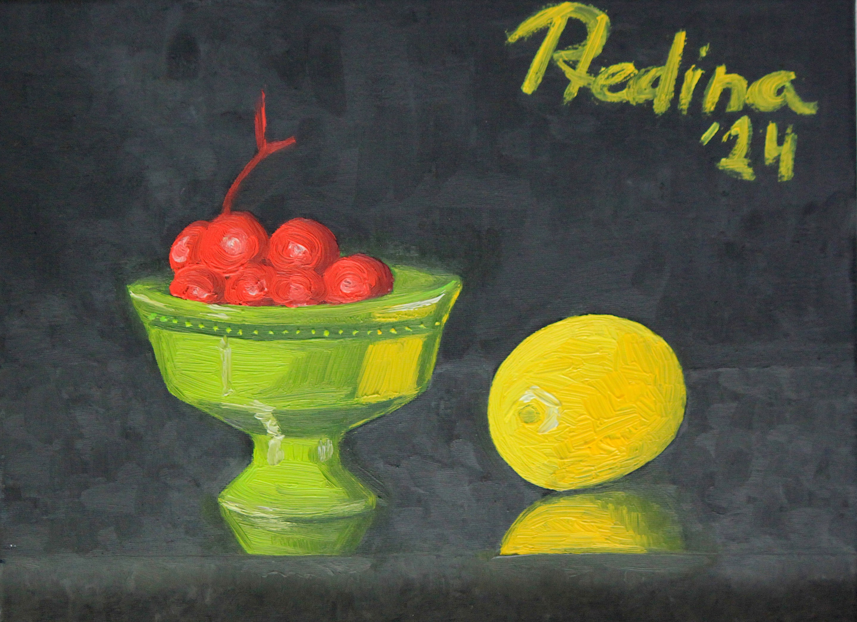 Kseniia Redina, Bright fruits in the dark Kseniia Redina, Bright fruits in the dark