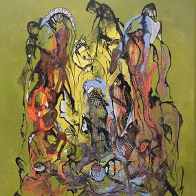 Painting, Entangled World, Harutyun Aghajanyan