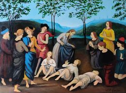 Painting, Le miracle de Saint-Jêrome, Franck-Bernard Gaulier
