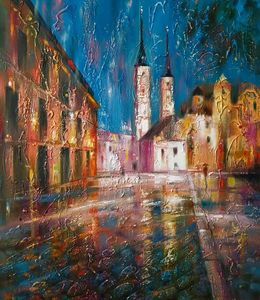 Painting, Night city, Anatoly Tarabanov