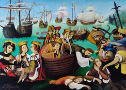 Painting, Le martyre de Sainte Ursule, Franck-Bernard Gaulier