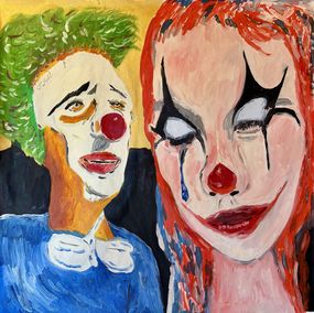 Gemälde, I clowns, Mario Pratesi