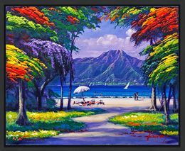 Peinture, Day at the Beach, Janos Kardos
