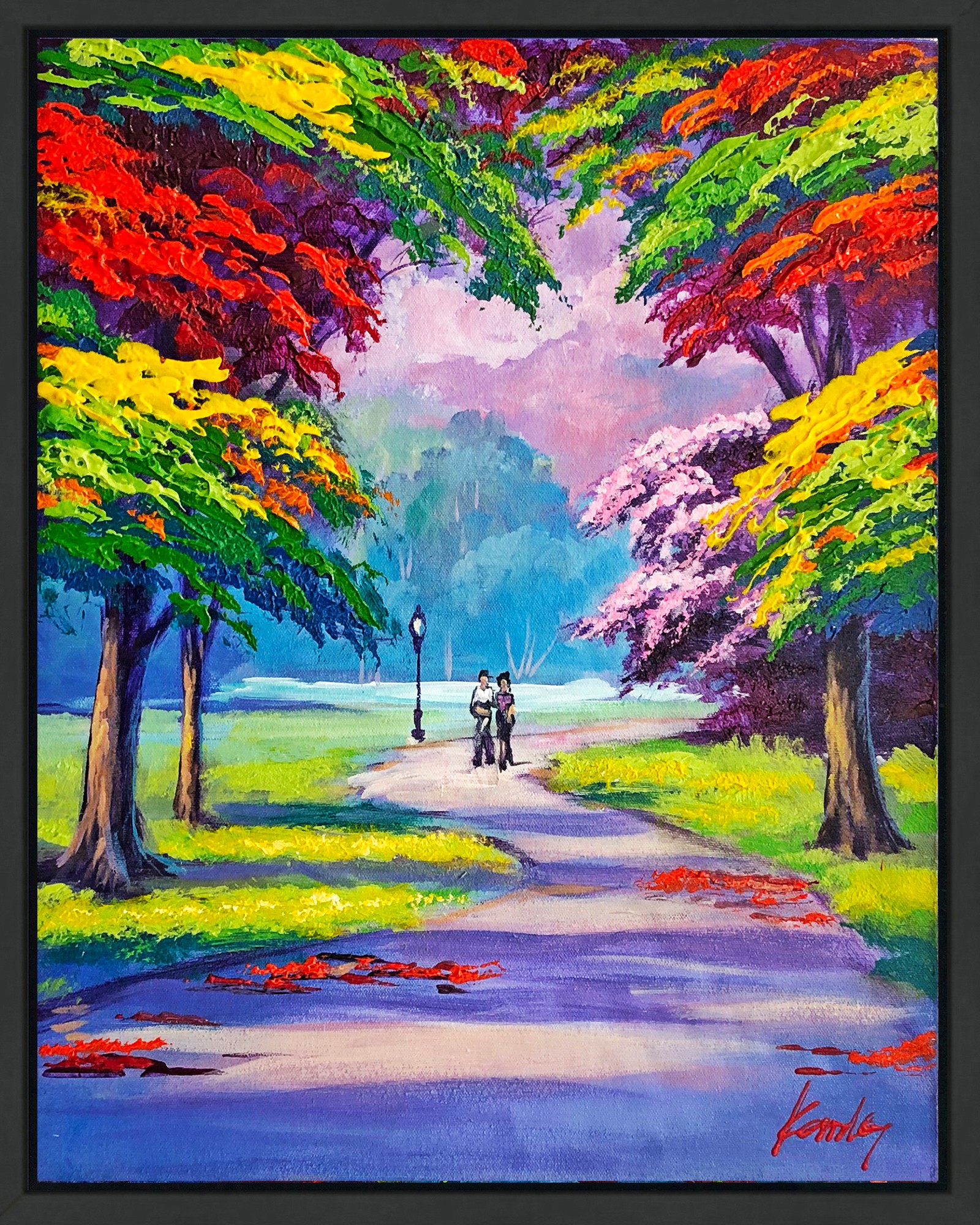 Janos Kardos, Sunset at the Park Janos Kardos, Sunset at the Park