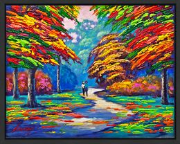 Painting, Moment in the Park, Janos Kardos