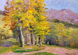 Painting, In the autumn park, Boris Serdyuk