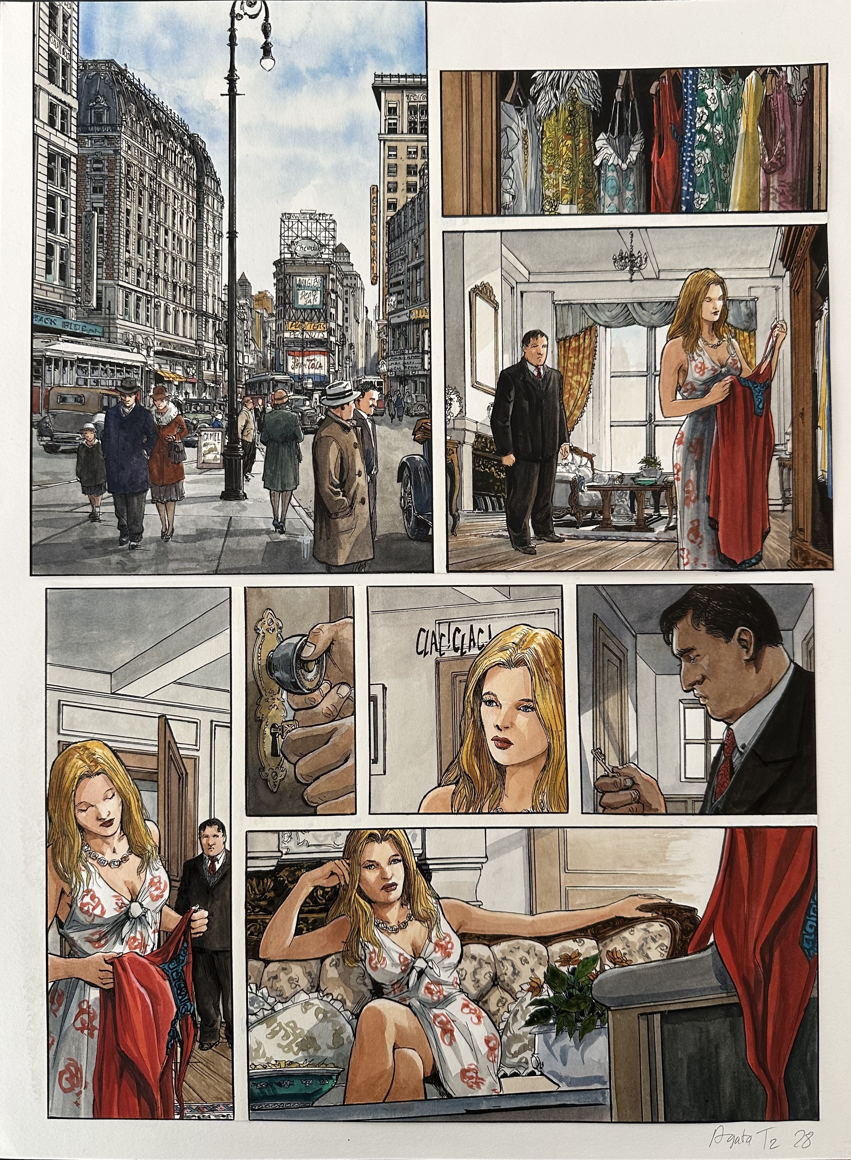 Olivier Berlion, Planche Originale AGATA Tome 2 page 28 Olivier Berlion, Planche Originale AGATA Tome 2 page 28