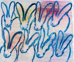 Gemälde, Blue Run, Hunt Slonem