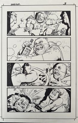 Dessin, Planche Originale Masks : Too hot for TV page 30, Richard Corben