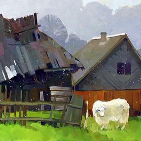 Painting, First Snow, Yaroshevich Anastasia