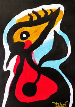 Peinture, Mistic Bird (a tribute to J. Mirò), Dr. Love