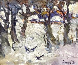 Gemälde, Freezing day, Oksana Ivanyuk