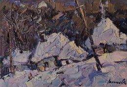 Painting, Winter night, Ivanyuk Oleksiy
