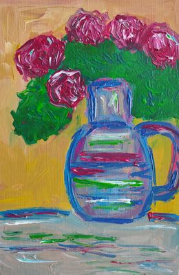 Painting, A bouquet of roses, Natalya Mougenot