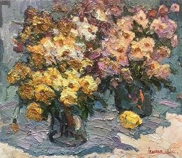 Painting, Autumn flowers, Oksana Ivanyuk