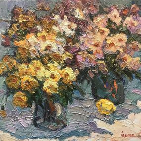 Gemälde, Autumn flowers, Oksana Ivanyuk