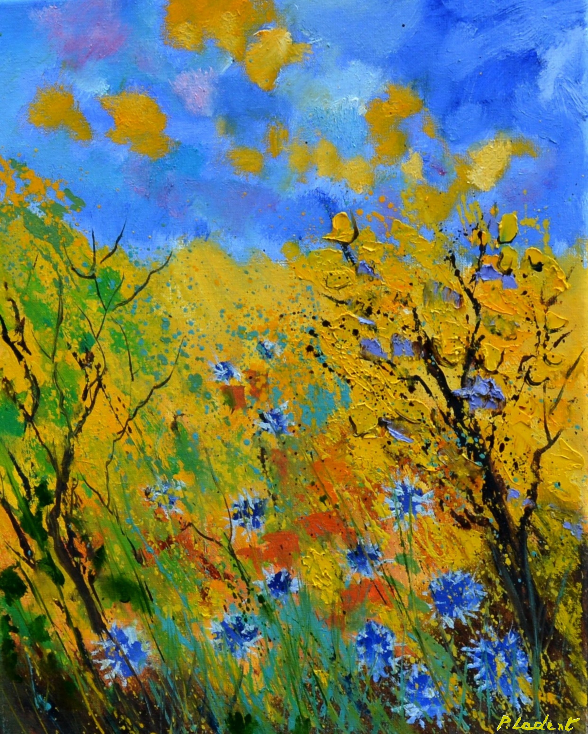 Pol Ledent, Cornflowers in summer Pol Ledent, Cornflowers in summer