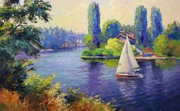 Peinture, Sailboat, Boris Serdyuk