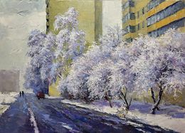 Painting, Winter street, Boris Serdyuk