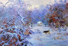 Painting, It snowed, Boris Serdyuk