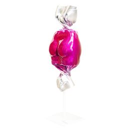 Skulpturen, Le Bonbon d'Arson rose candy, papillotes argent, Arson