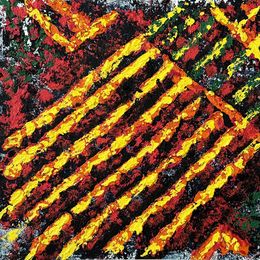 Gemälde, Yellow and Red, Alain Churlaud