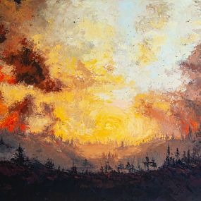 Gemälde, Scorched Valley The Flames of Emotion, Natalia Korneeva (Natiko)