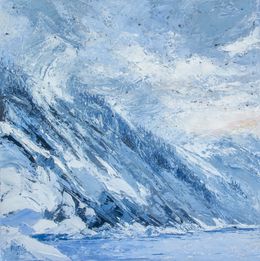 Peinture, Winter Landscape Snowy Mountain, Natalia Korneeva (Natiko)
