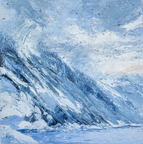 Gemälde, Winter Landscape Snowy Mountain, Natalia Korneeva (Natiko)
