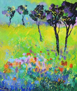 Painting, Summer landscape, Pol Ledent