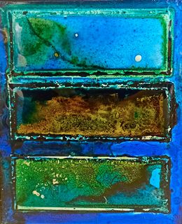 Gemälde, Water Field. Mixte Sous Epoxy, Patrice Tabouret