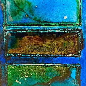 Gemälde, Water Field. Mixte Sous Epoxy, Patrice Tabouret