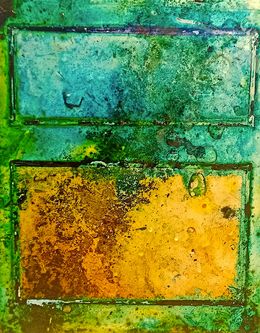 Gemälde, Water Field 3. Mixte Sous Epoxy paining, Patrice Tabouret